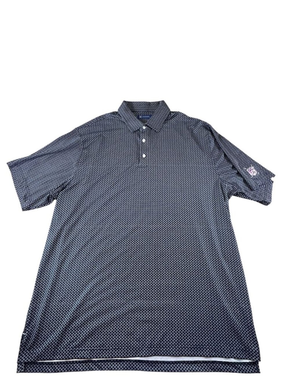 Founders International Collection Polo Shirt Men's Sz XXL Dri Way Blue White